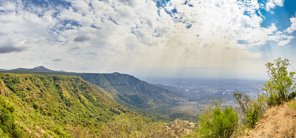Rolling forested hills of Loita, the traditional land of the Maasai