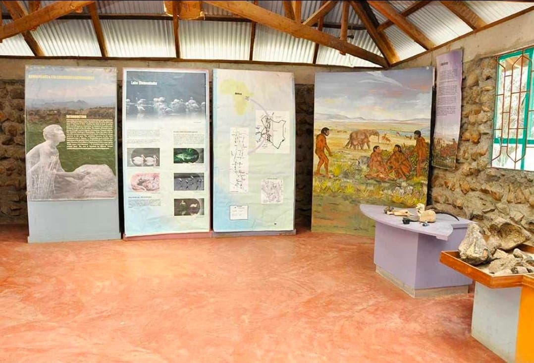 Display panels inside the Kariandusi site museum